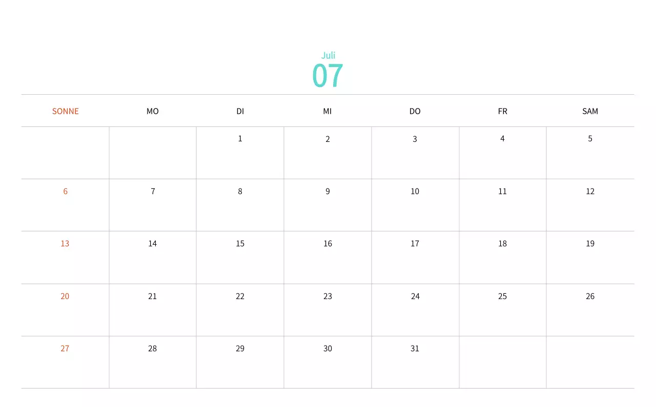 Neujahrskalender mit warmen Illustrationen