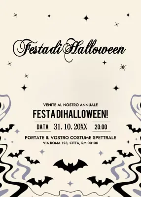 invito di Halloween vintage beige