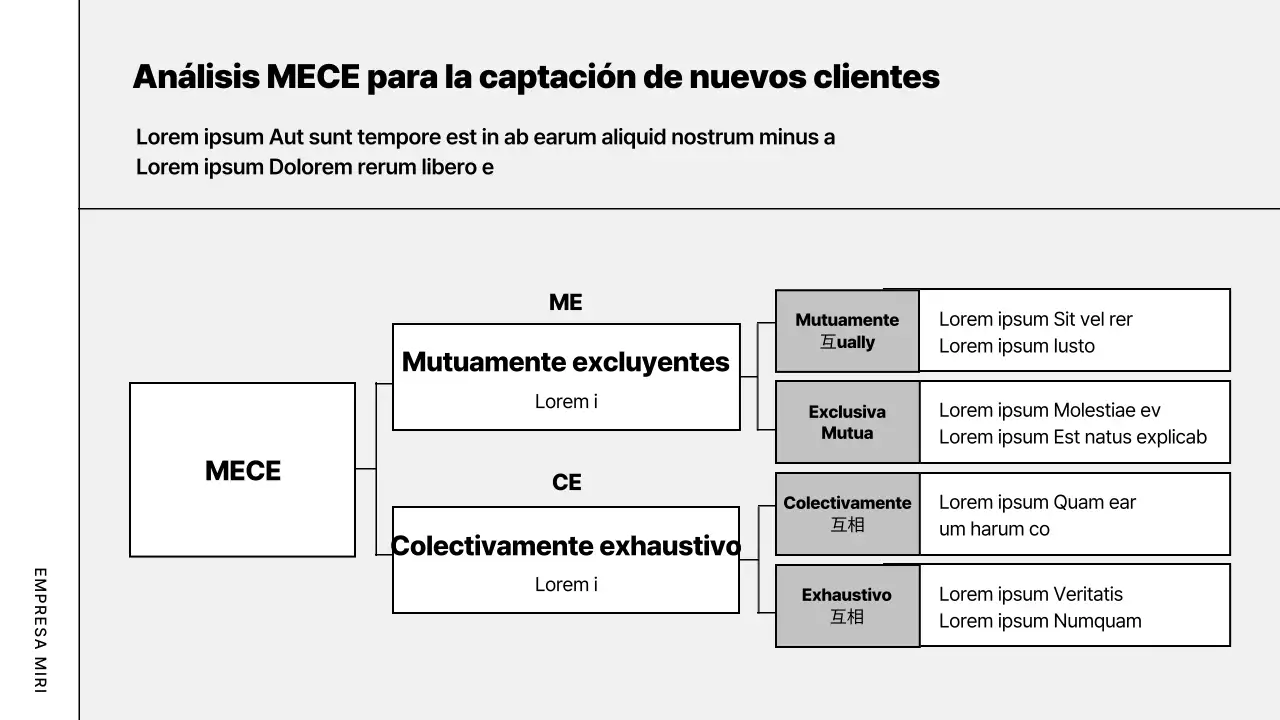 Plan de empresa moderno y gris