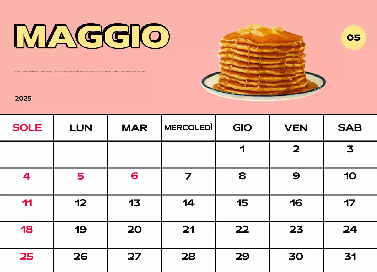 Calendari colorati con una varietà di illustrazioni retrò