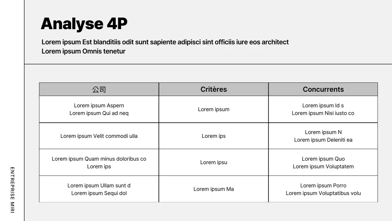 Plan d'affaires moderne gris