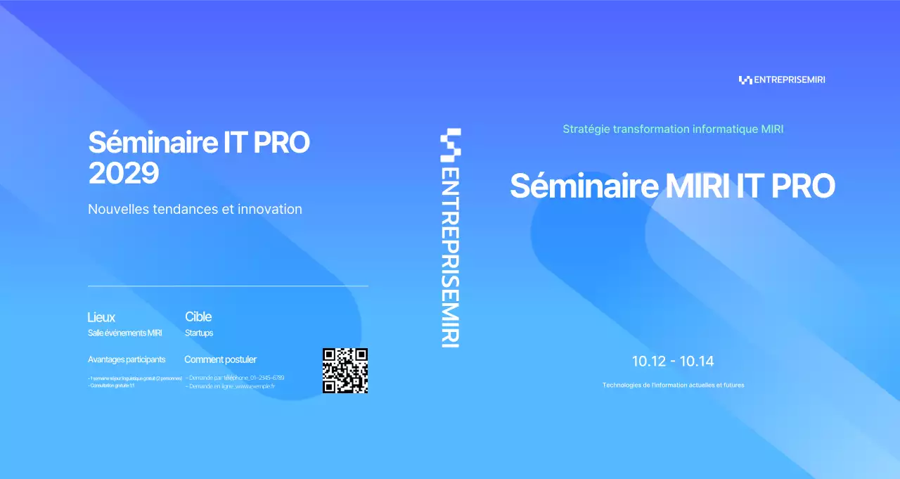 Guide du séminaire Blue Modern IT