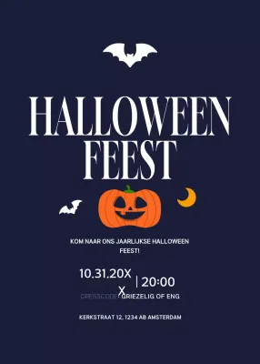 marine vintage Halloween uitnodiging