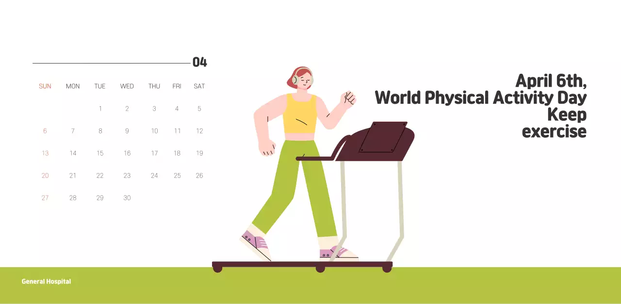 A holiday hospital with health and family themed illustrations and colorful accents