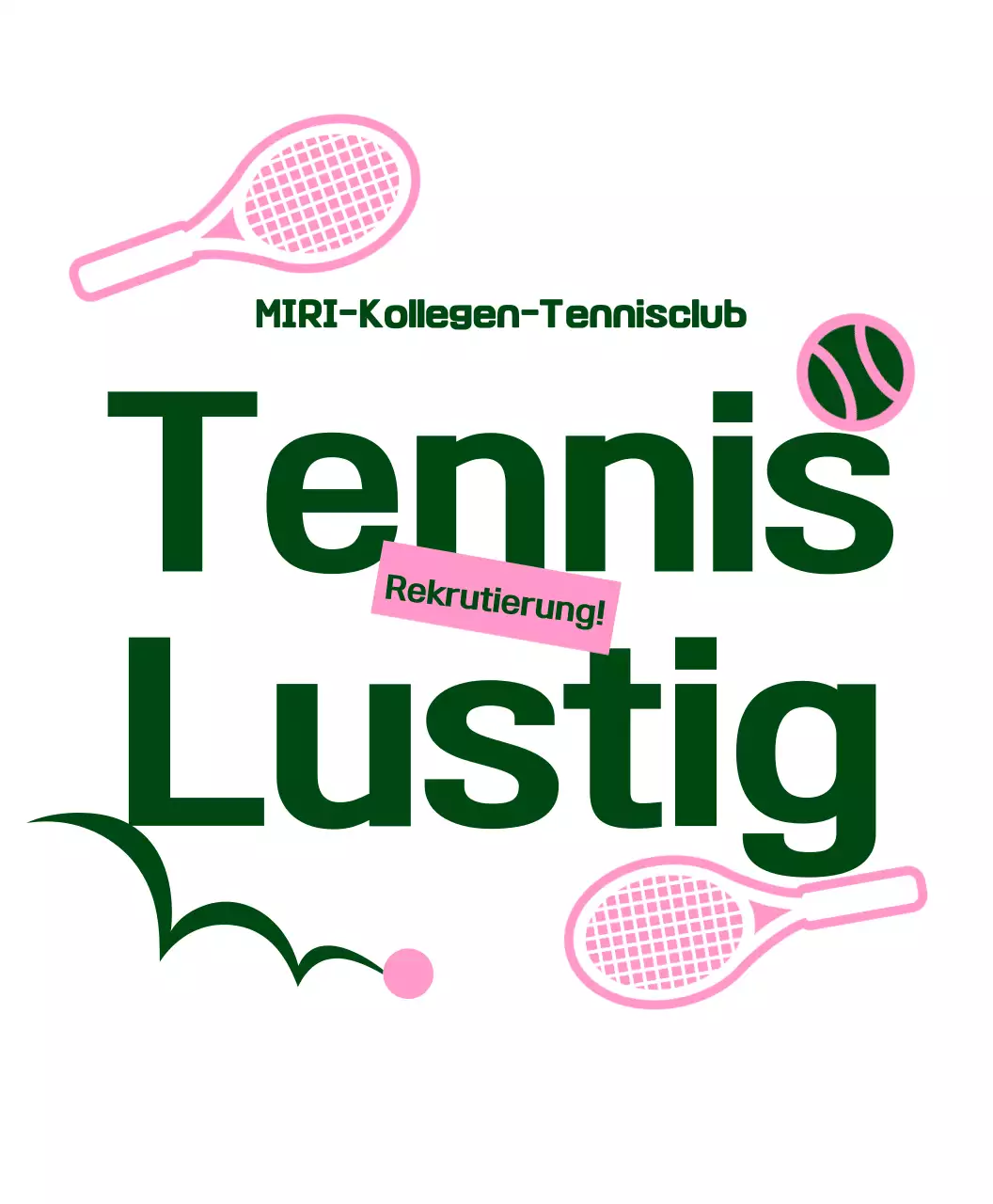 Rosa einfaches Tennis-Logo