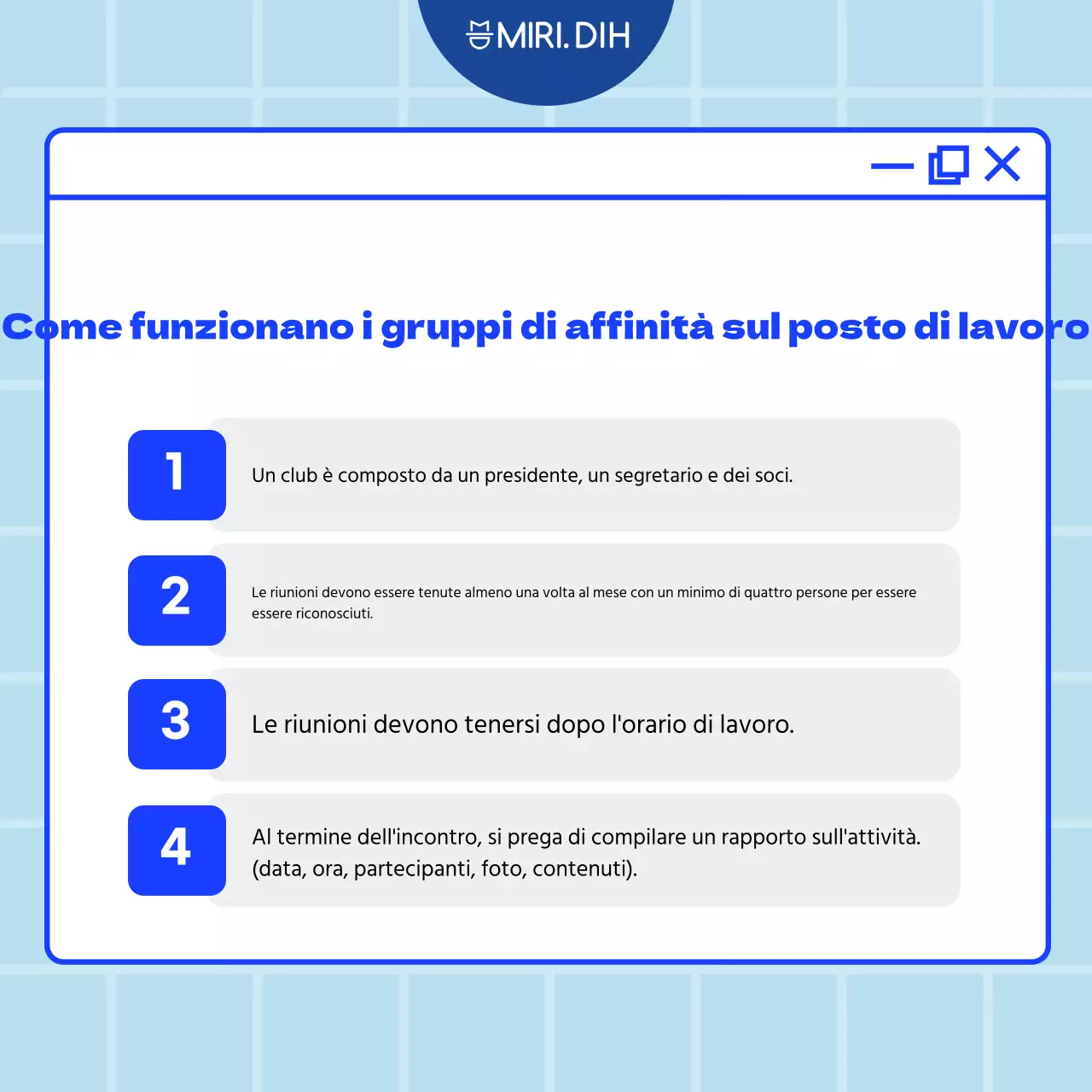 Descrizione del Club Blue Tidy