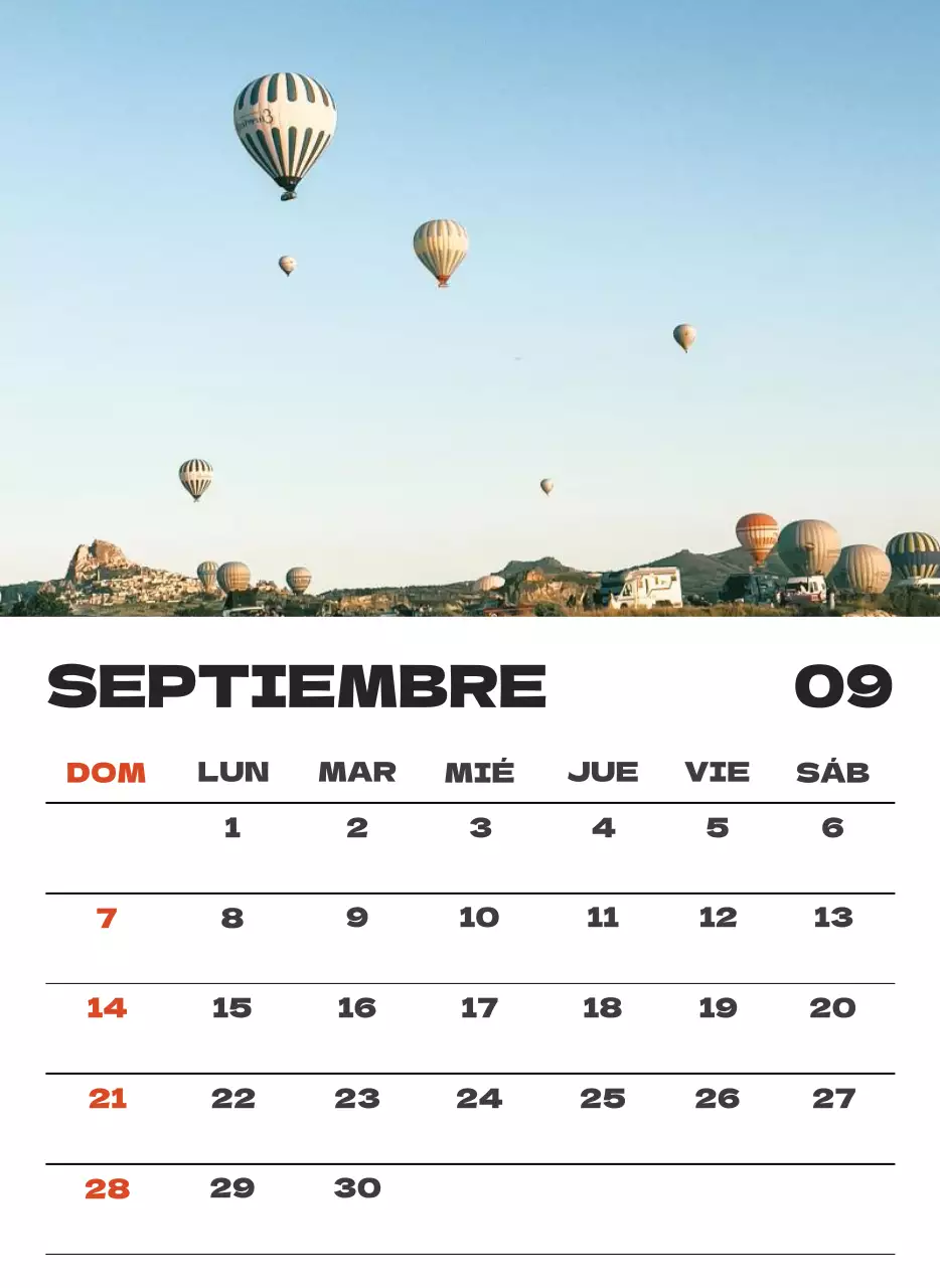 Cielo foto calendario limpio