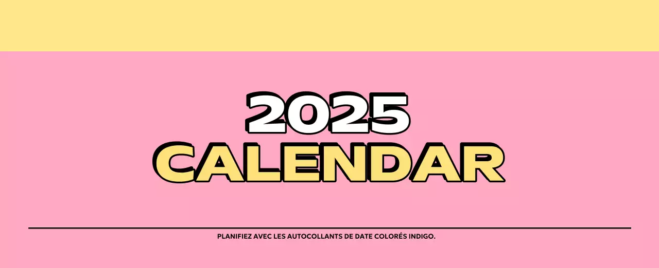 Calendriers colorés avec une variété d'illustrations rétro