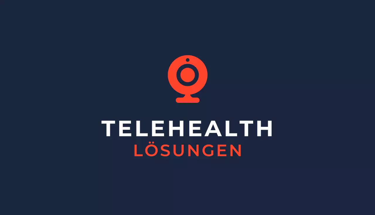 orangefarbene professionelle Telemedizin-Visitenkarte