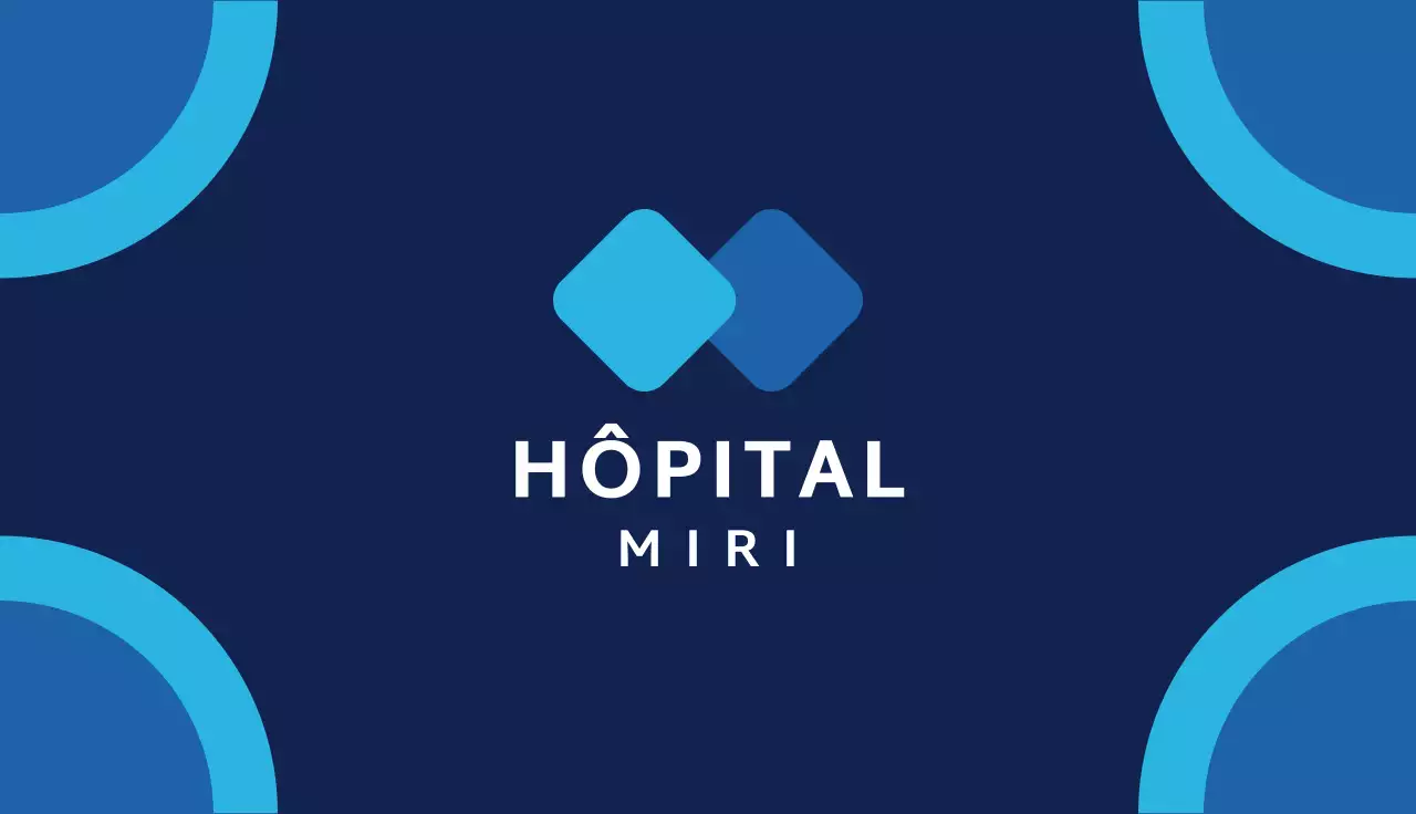 carte de visite géométrique bleue