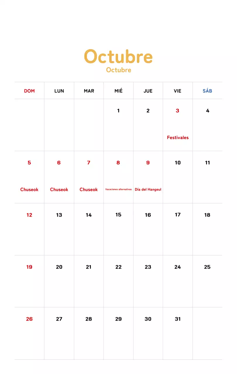 Calendario de Año Nuevo con cálidas ilustraciones