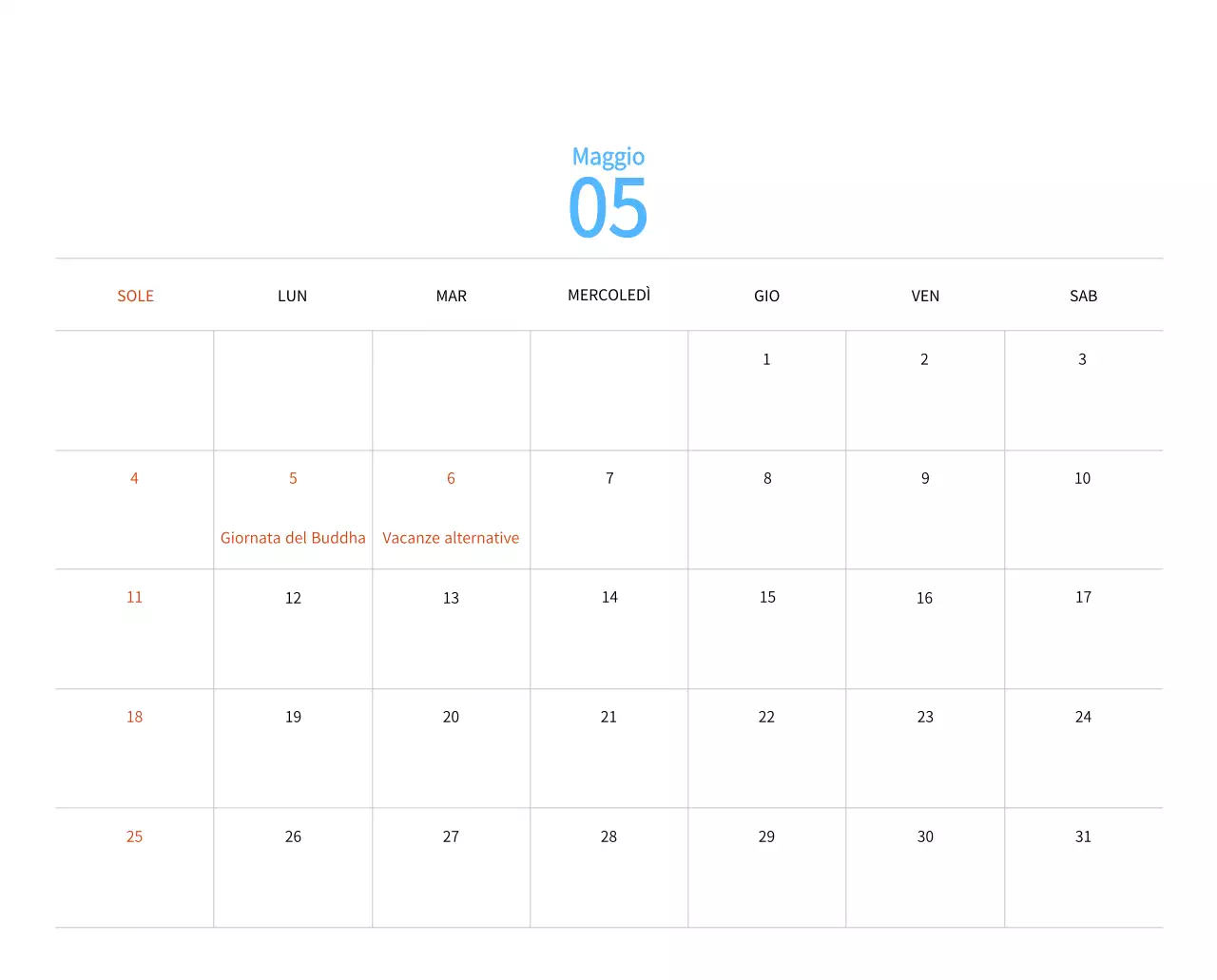 Calendario di Capodanno con una calda illustrazione