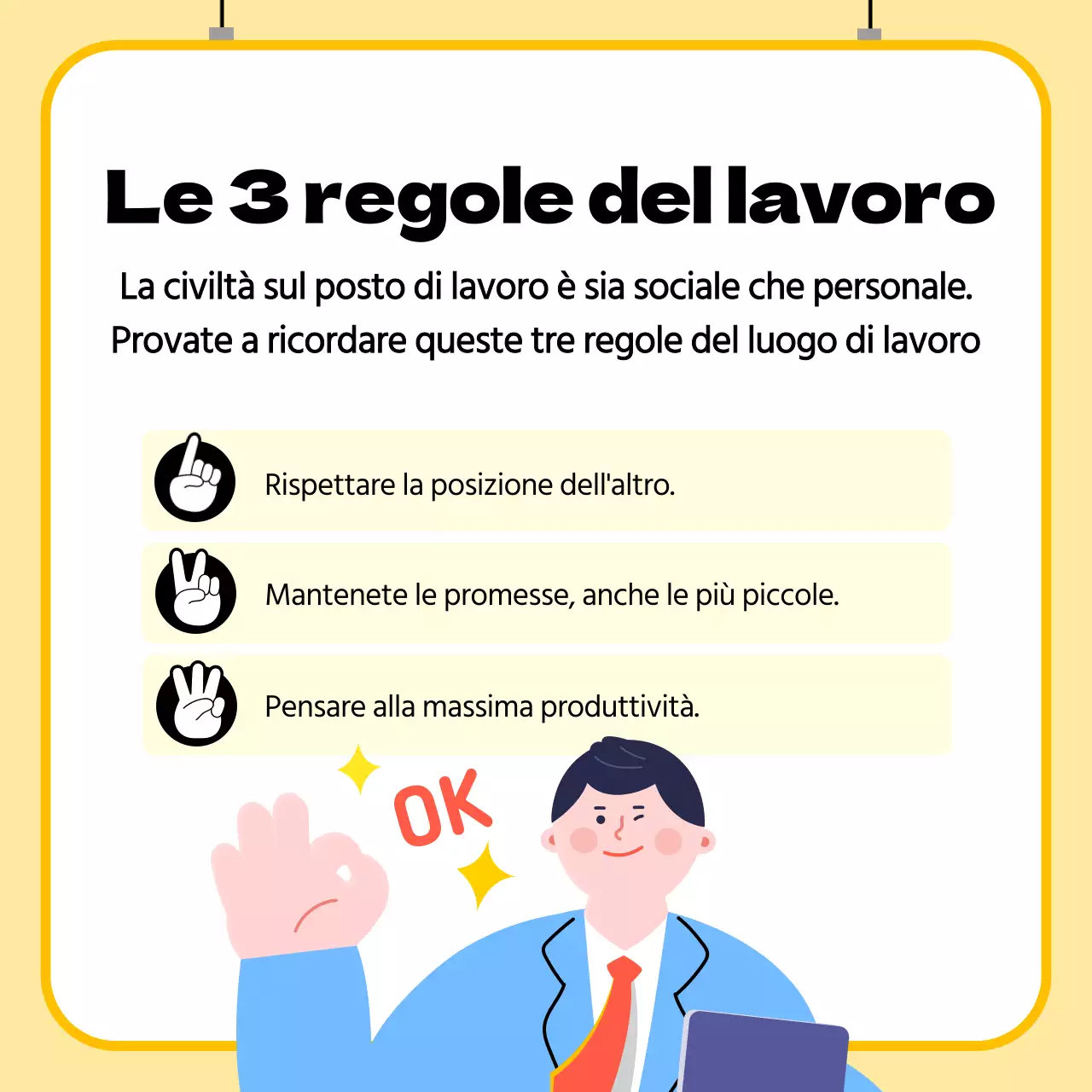 Risorse gialle per la formazione sul posto di lavoro