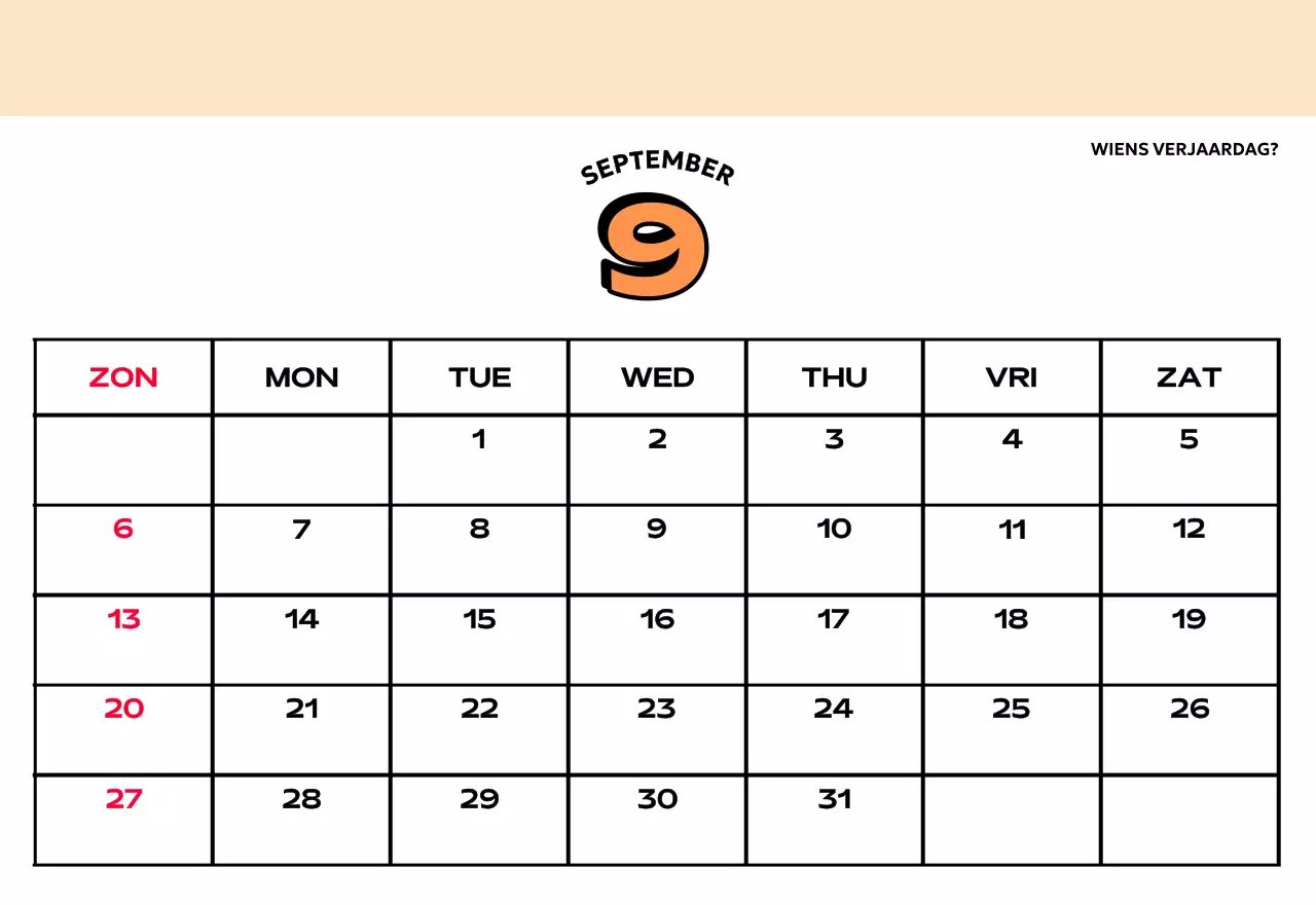 Kleurrijke kalenders met verschillende retro-illustraties