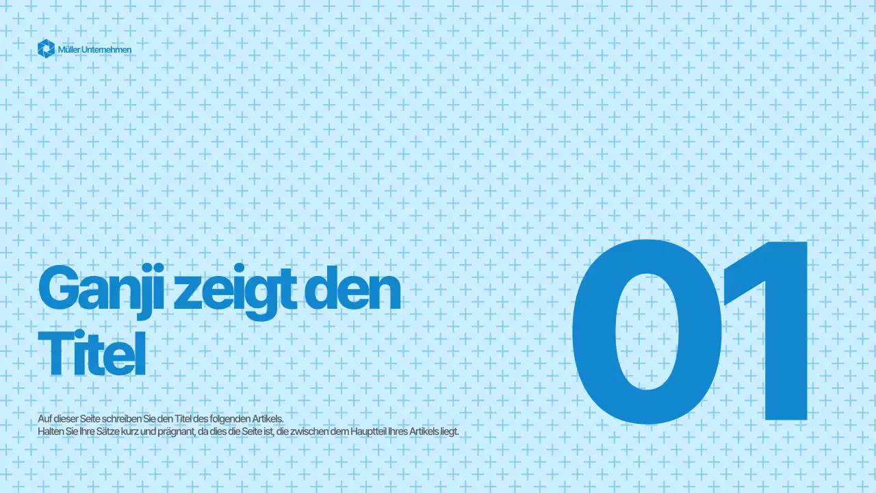 Blaue moderne Präsentationsanzeigen