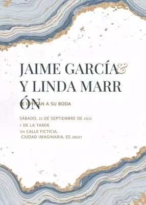 Invitación de boda elegante beige