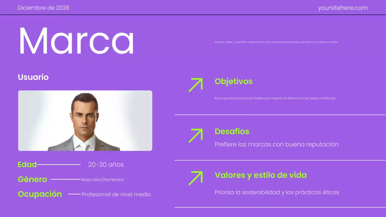 Púrpura Gradiente Moderno Presentación del Plan de Marketing