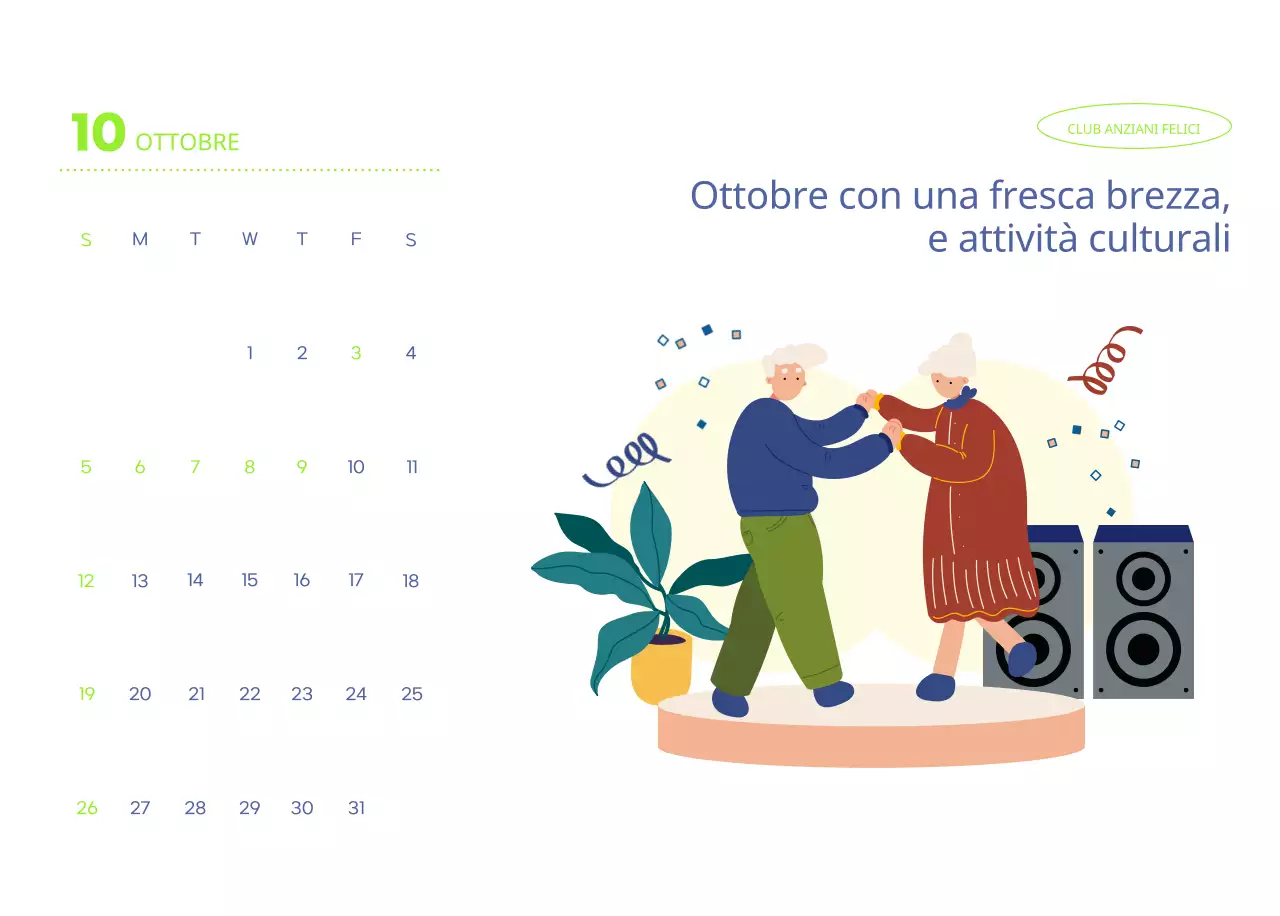 Calendario aziendale con simpatiche illustrazioni