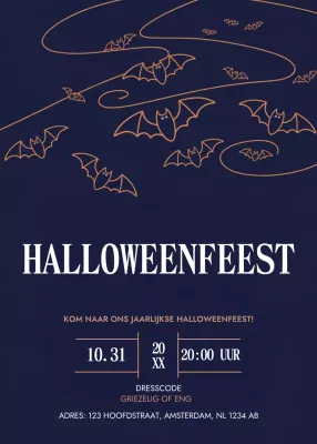 marine klassieke Halloween uitnodiging