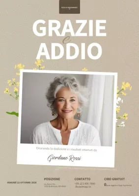 invito alla pensione elegante beige