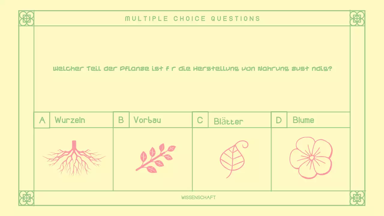 Niedliches rosa orientalisches Quiz-Layout