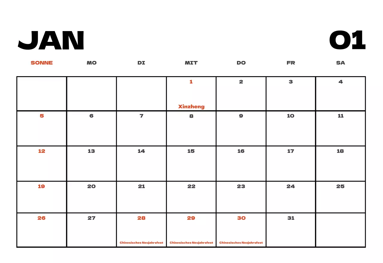 Himmel Foto sauber Kalender