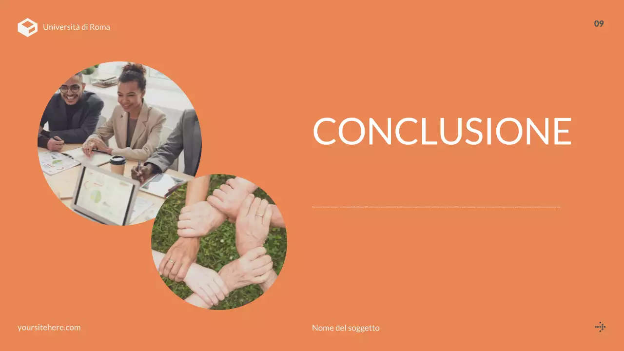 presentazione del progetto orange modern