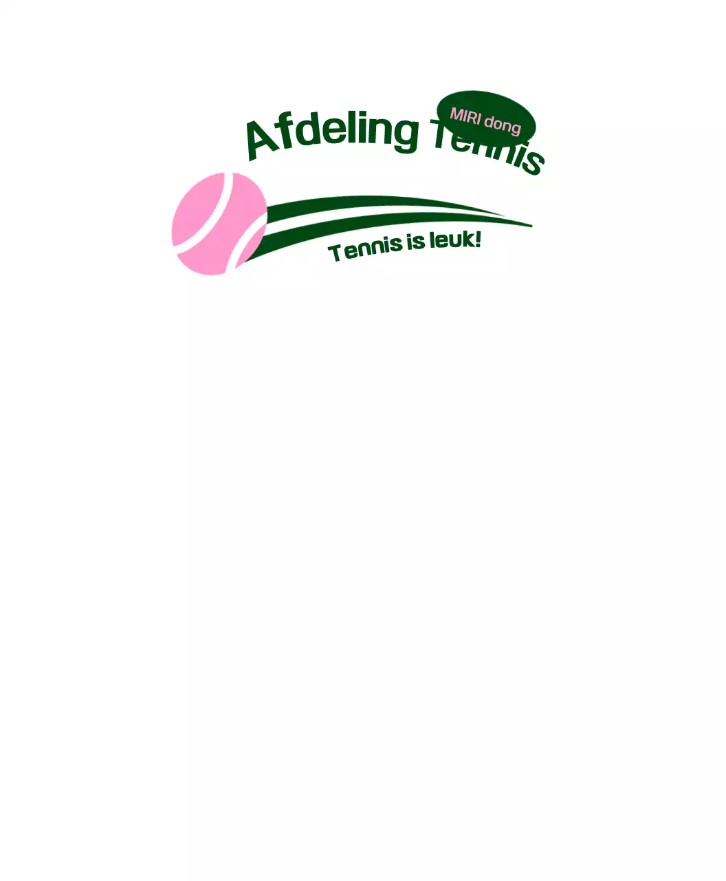 Eenvoudig roze tennislogo