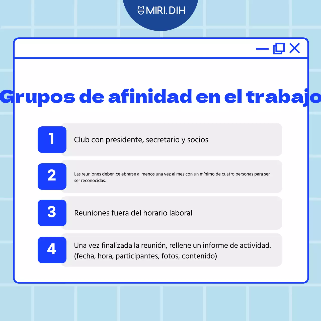 Descripción del Blue Tidy Club