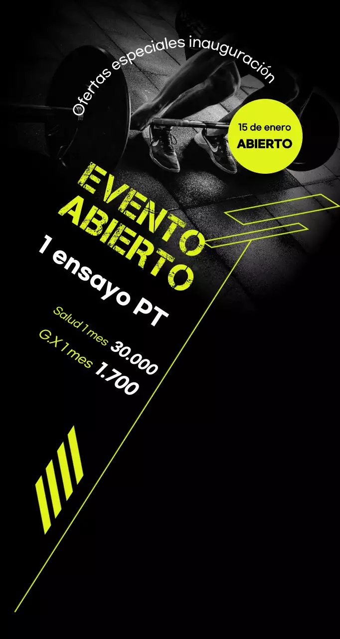 Eventos Black Modern Fitness