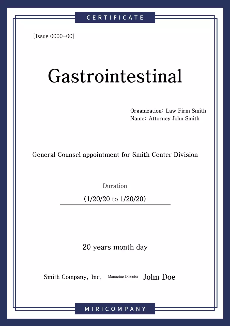 Giấy chứng nhận cuộc hẹn Blue Classic