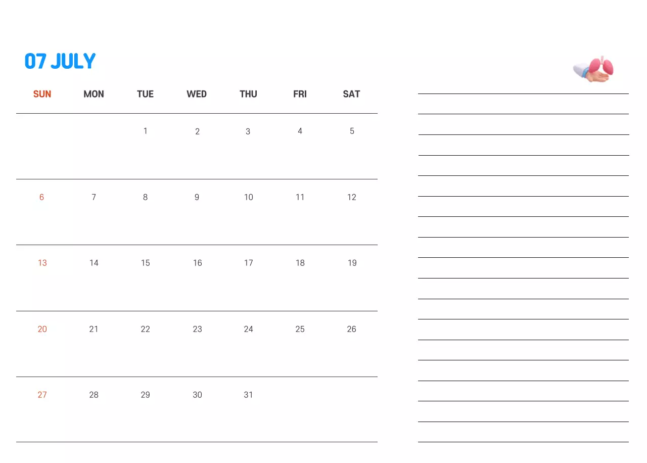 A holiday hospital with health and family themed illustrations and colorful accents