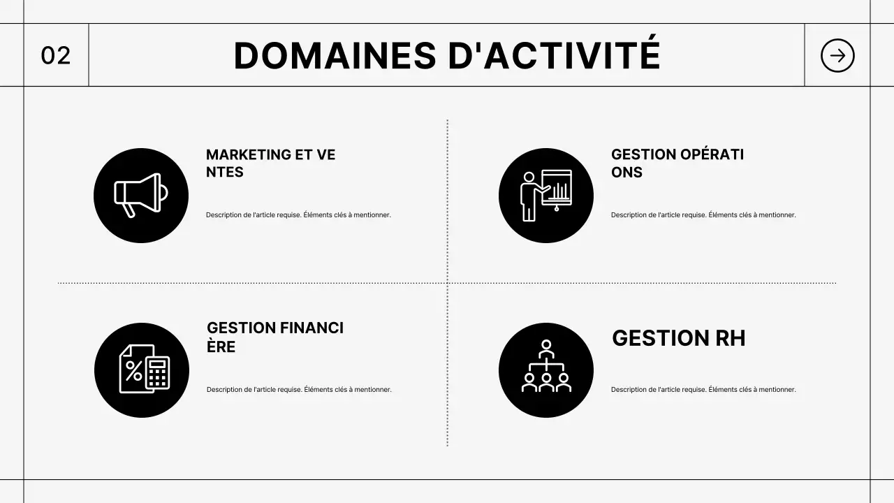 Rapport simple noir Description