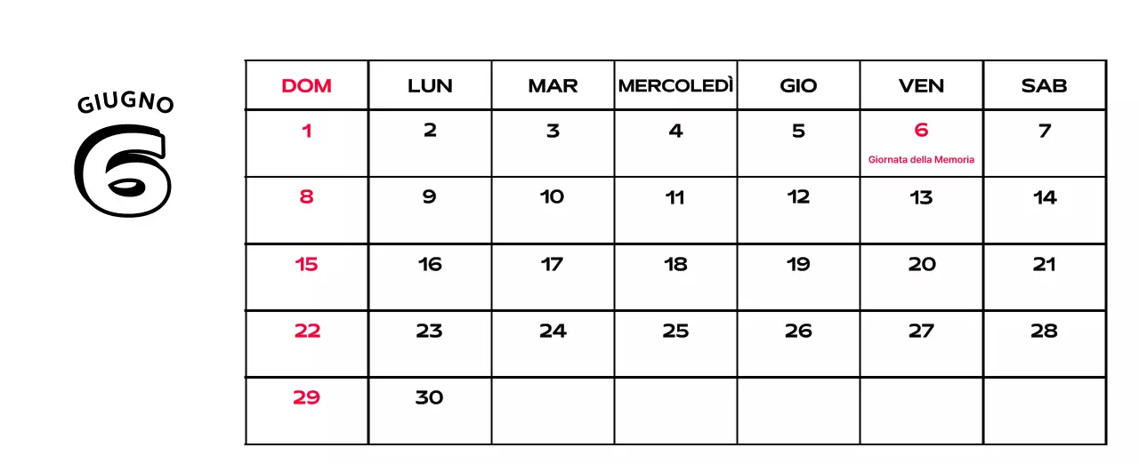 Calendari colorati con una varietà di illustrazioni retrò