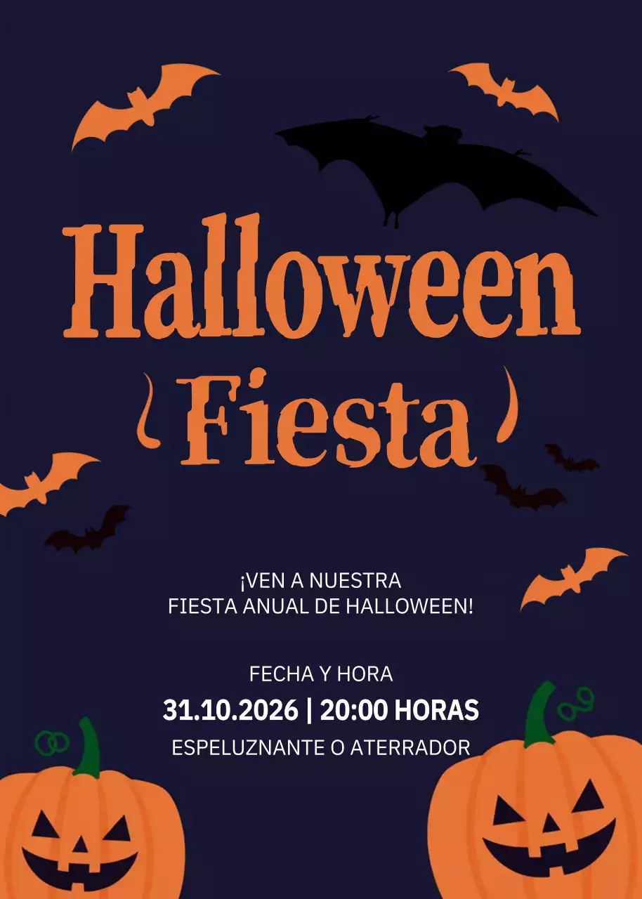 Invitación de fiesta Navy Spooky