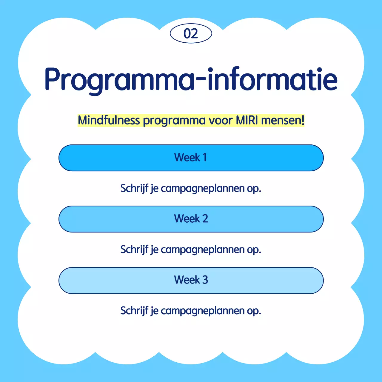 Lichtblauwe eenvoudige campagnegids
