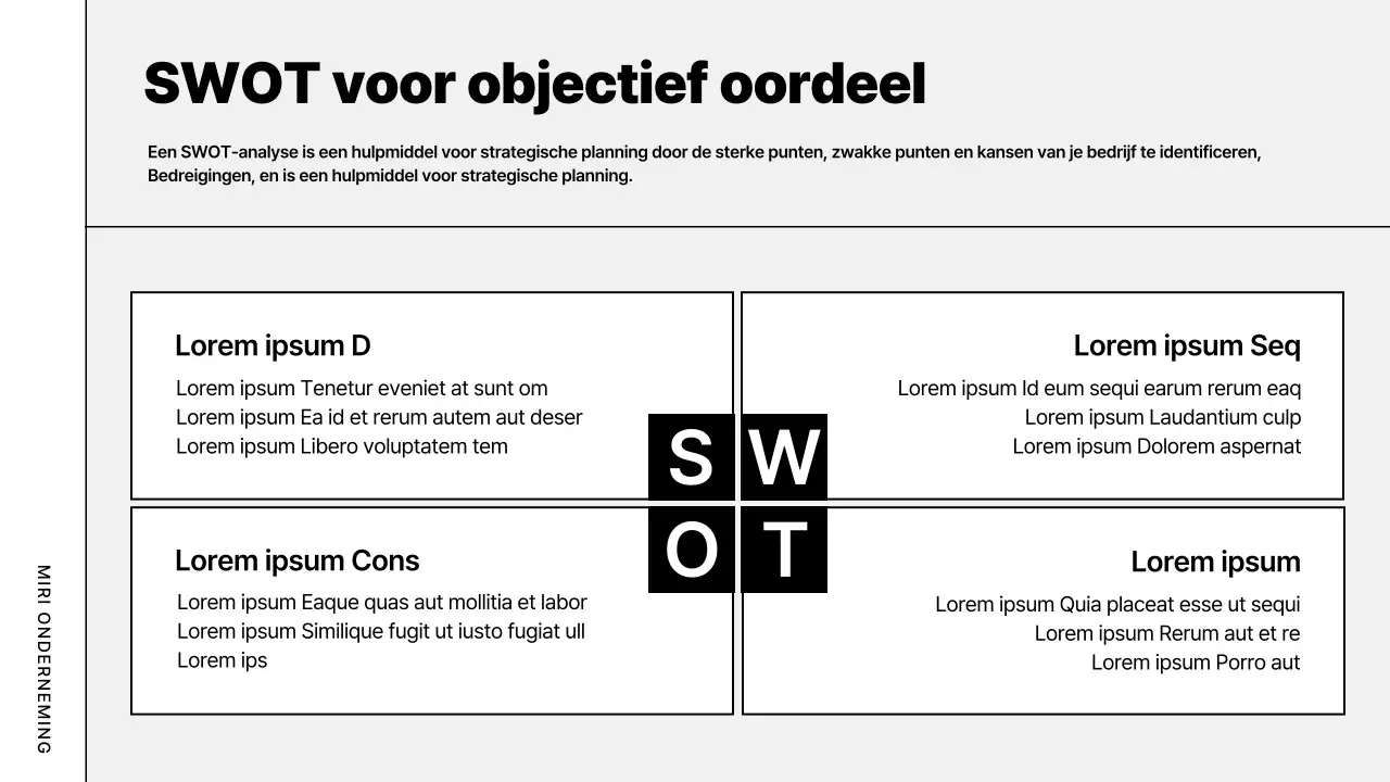Grijs modern ondernemingsplan