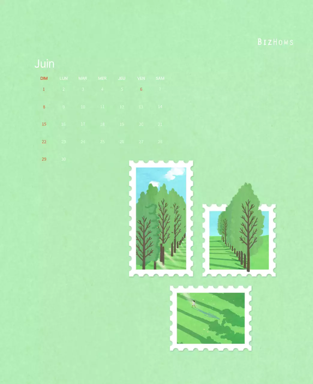 Illustrations de timbres avec un concept chaleureux