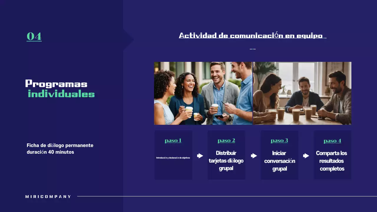 Propuesta de taller sencillo en azul marino y verde