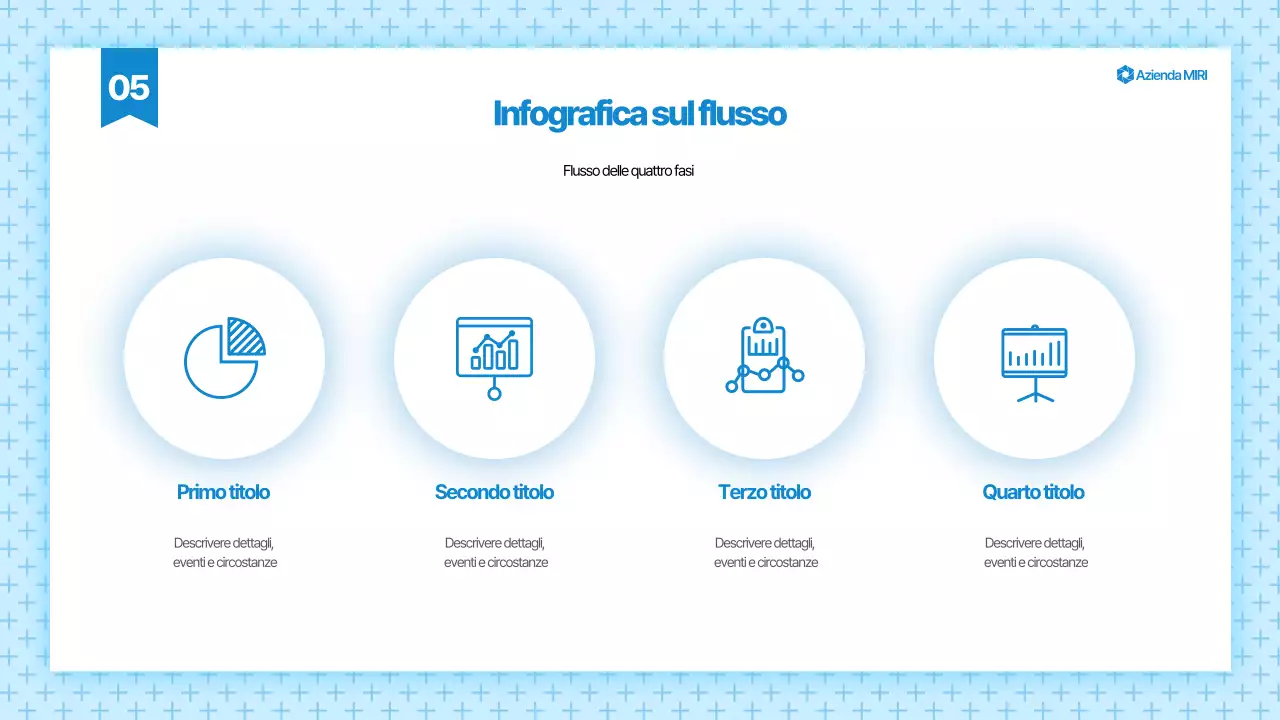 Annunci di presentazione moderni blu