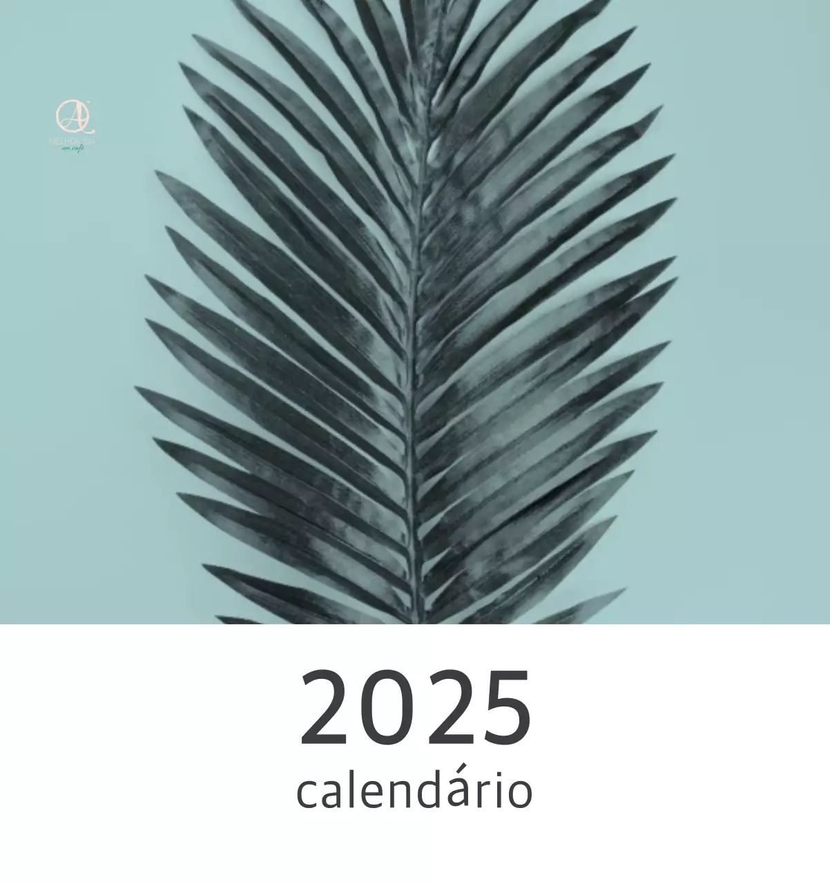 Calendário botânico da natureza branco e limpo