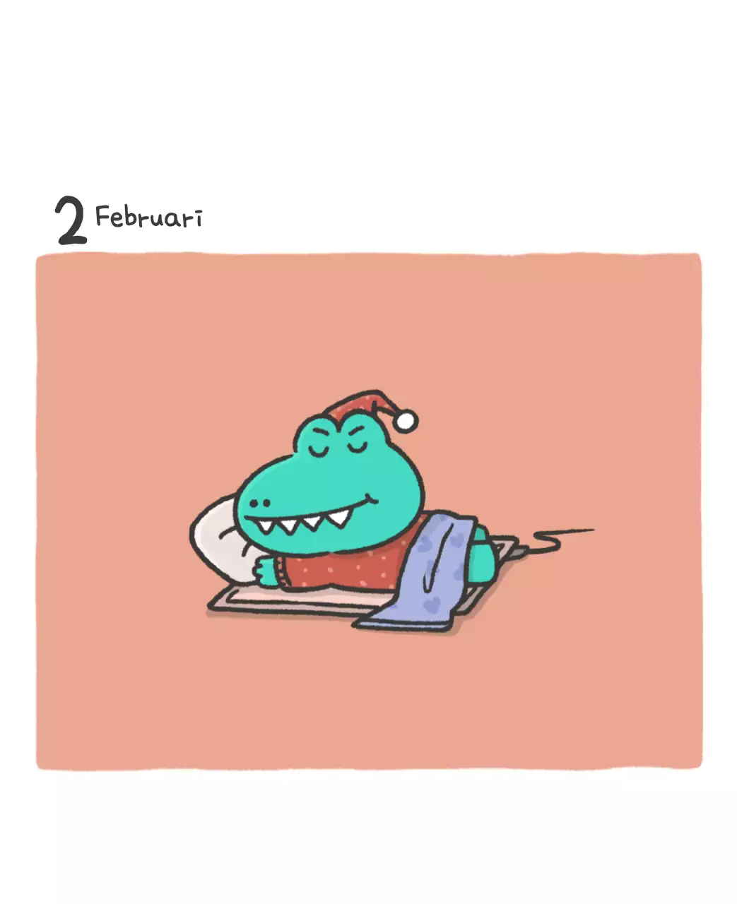 Een kalender met een schattig Ago-illustratieconcept