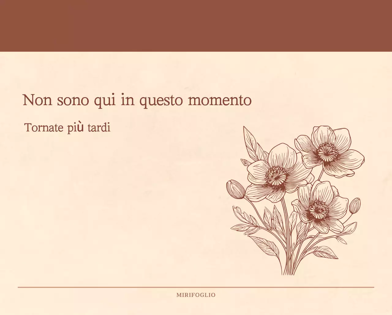 Un calendario sentimentale per fioristi in carta di lana marrone chiaro e marrone.