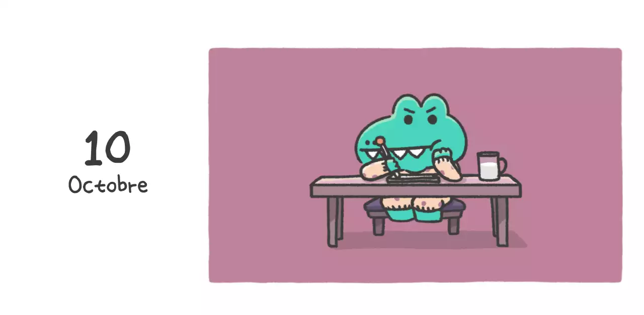 Un calendrier avec un concept d'illustration Ago mignon