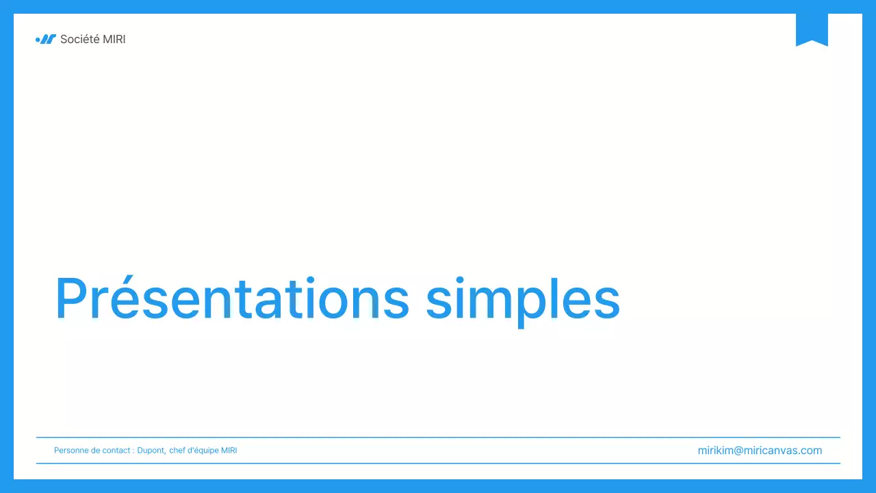 Rapport d'entreprise simple en bleu et blanc