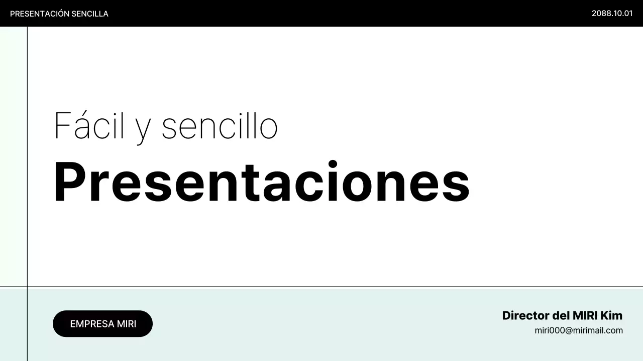 Explicación de la presentación Mint Minimal