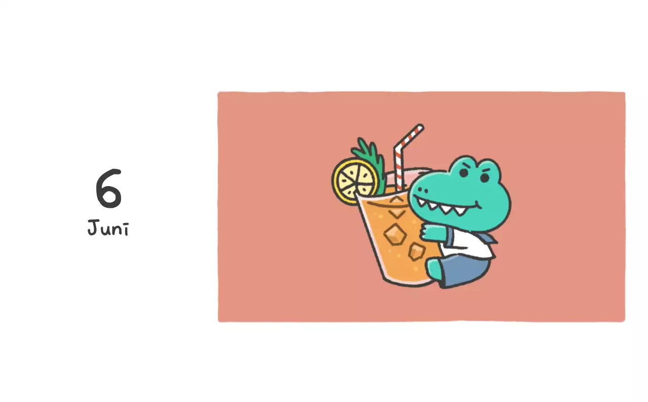 Een kalender met een schattig Ago-illustratieconcept