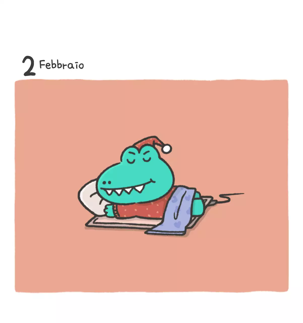 Un calendario con un simpatico concetto di illustrazione di Ago