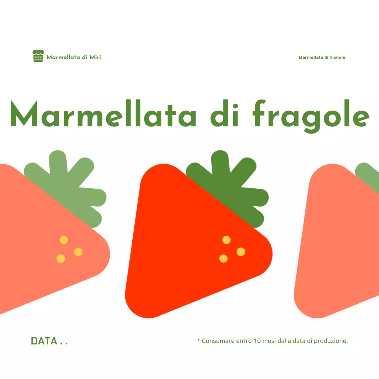 Etichetta blu per marmellata semplice