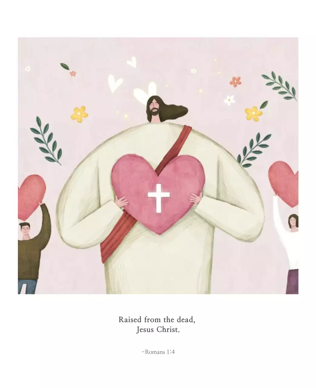 Ilustrasi gereja yang bersih dengan warna pastel